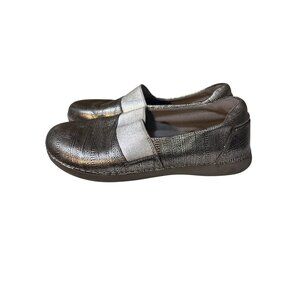 Alegria‎ Metallic Textured Slip-On Loafers Womens Size 10.5 Comfortable Shoes